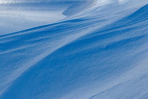 Snowdrift reflecting blue sky-Kalispell-Montana Patterns Print